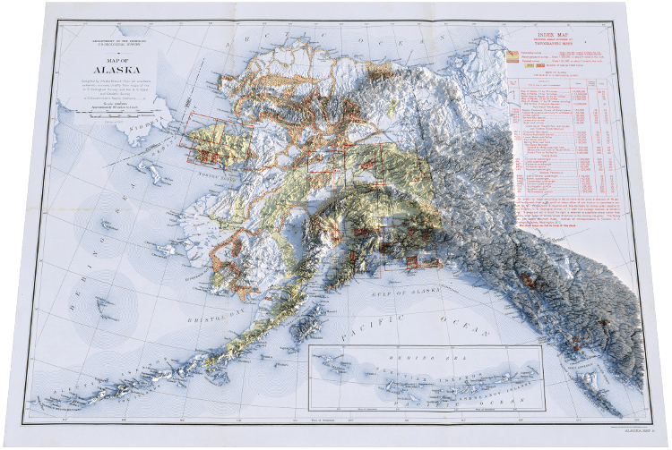 Preview of Historical Topographic rendering of Alaska