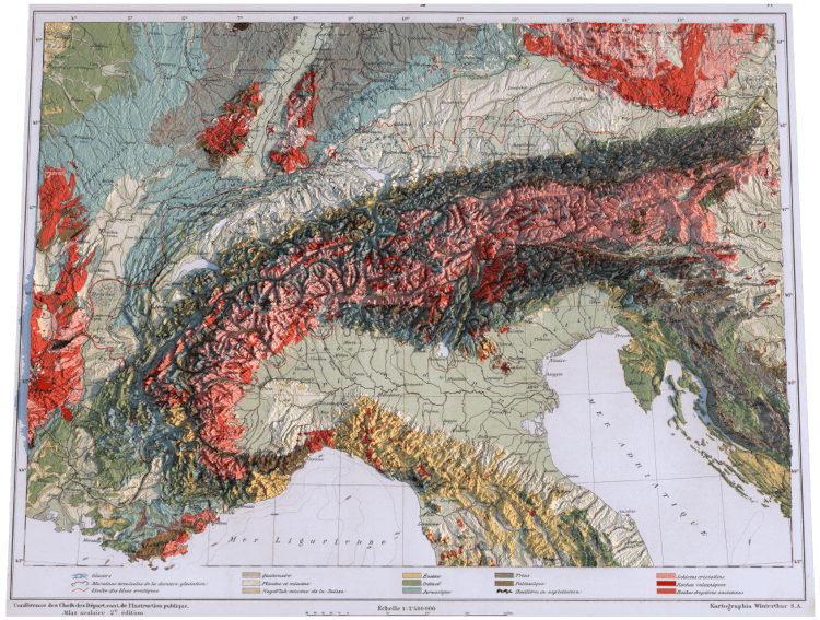 Preview of Historical Topographic rendering of Alps