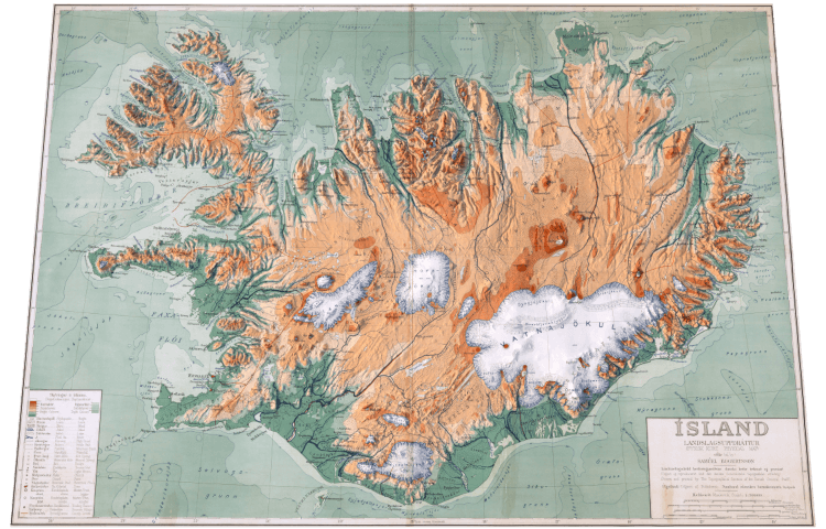 Preview of Historical Topographic rendering of Iceland