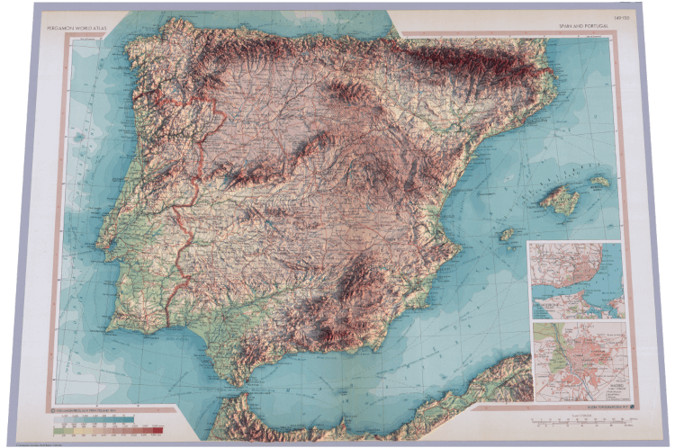 Preview of Historical Topographic rendering of Spain and Portugal