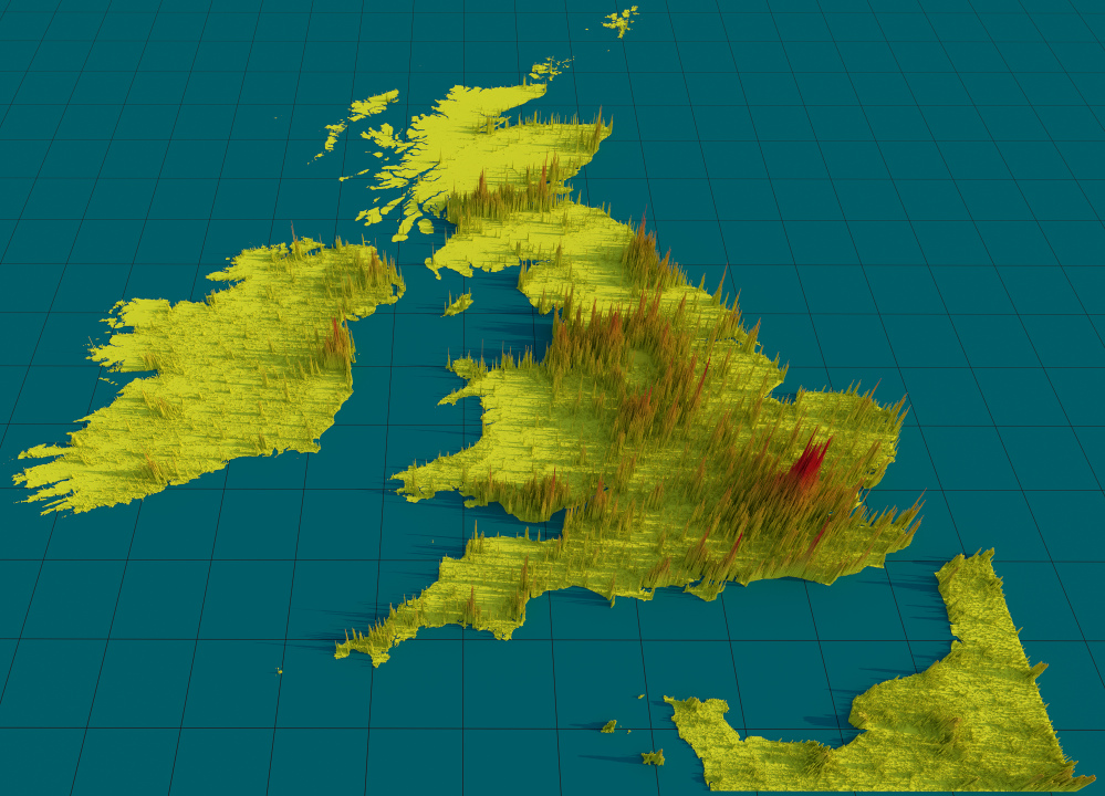 Preview of Population Density rendering of The British Isles